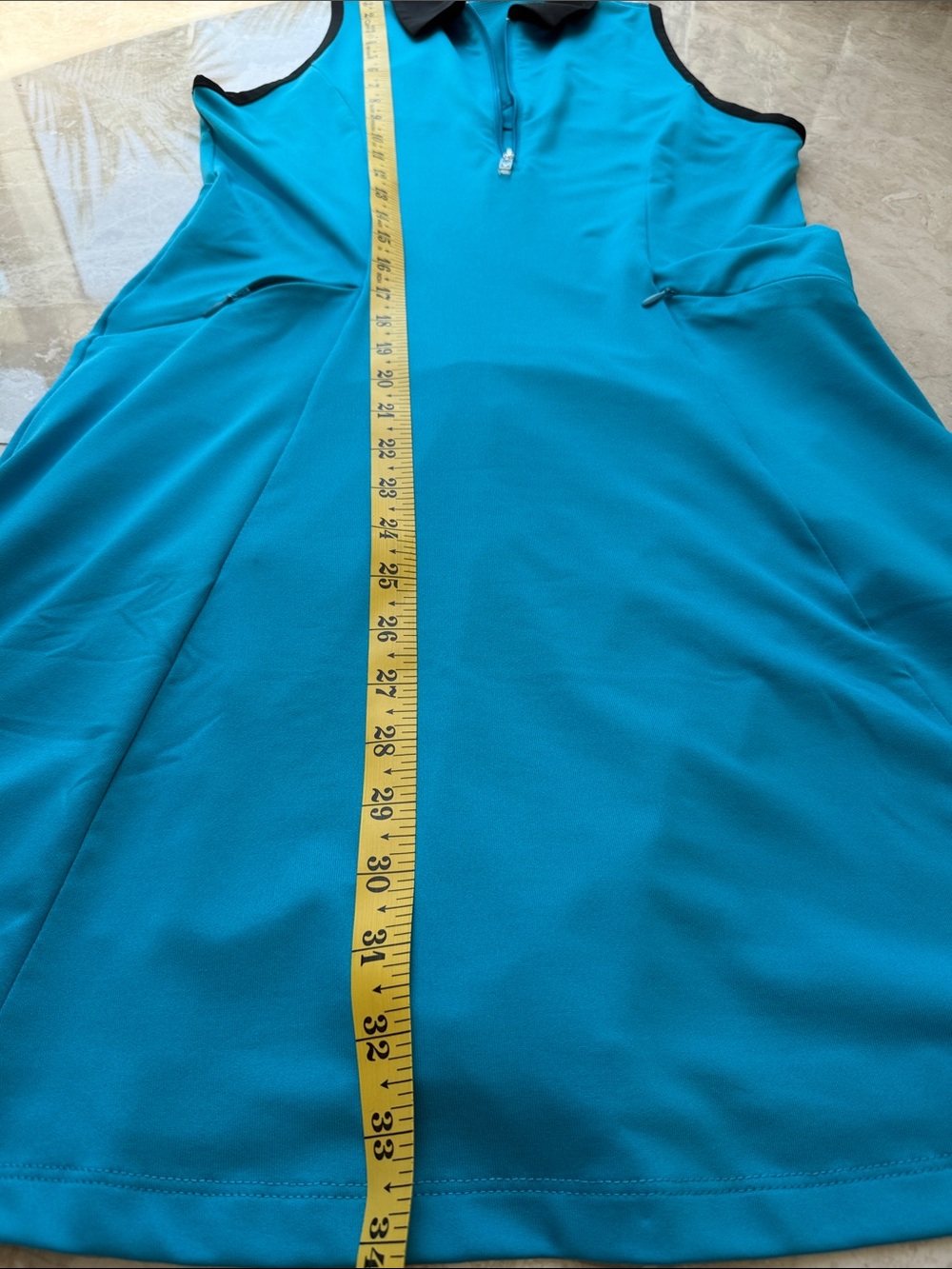Callaway Turquoise Sleeveless Zip Tennis 🎾,Golf Polo Dress Black Trim size S-P - Picture 12 of 16